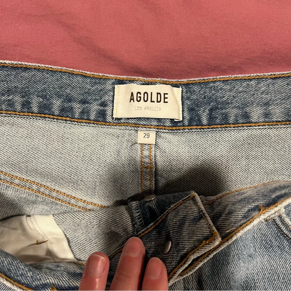 Agolde Riley High Rise Jean Shorts - Picture 4 of 4